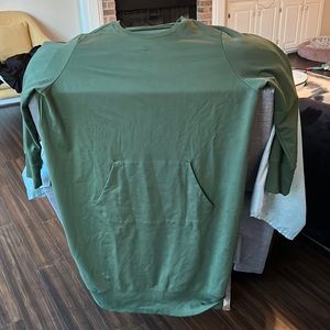 Universal standard Bree sweatshirt dress rifle green